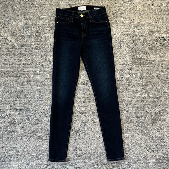 Frame Denim Denim - FRAME Denim Le Skinny de Jeanne Dark Wash Mid-Rise Ankle Jeans Sz 26